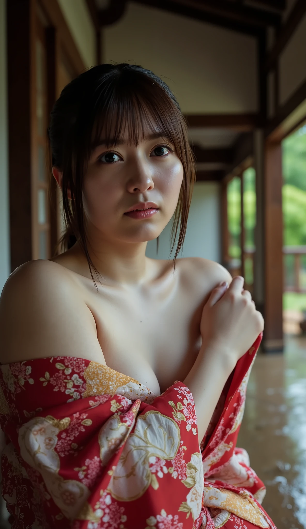 A beautiful Japanese girl with fair skin and angelic features.......... she is a age cow、Looks like a slender 12 year old. The girl is on all fours and has no clothes'a little embarrassing for her. She has a childish appearance with a flat chest. The stage is a cowshed、being milked、mate with a bull、The atmosphere at the ranch is professional and clean....... ...... The artwork is、Must be realistic, Highly detailed photorealistic quality, high resolution render, Gives a cute and innocent atmosphere. Lighting should be balanced and natural, Beautifully illuminate the scene.、Show nipples、Underpants1becomes a sheet、taiwan wacoal、Gunze