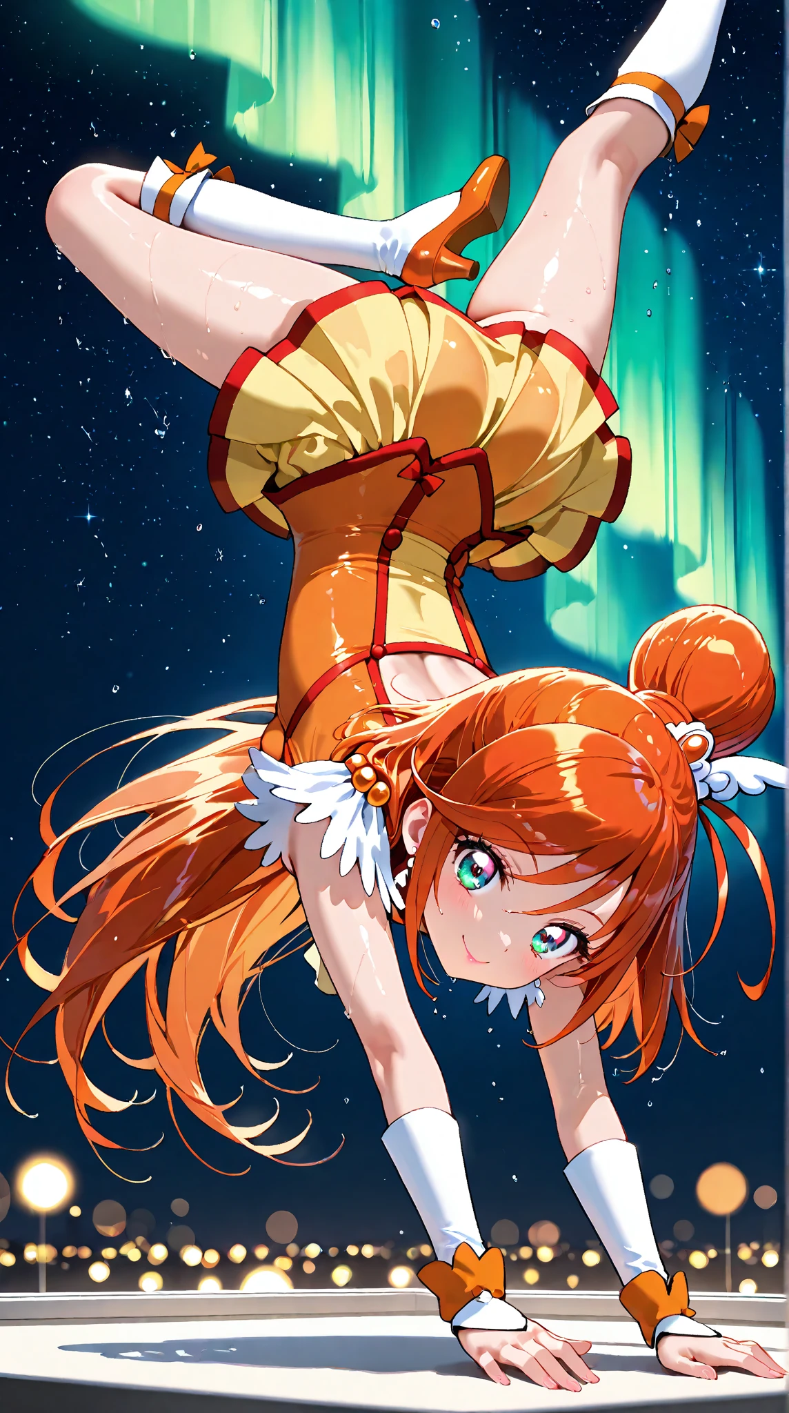 lewd Asuka Langley from evangelion in red space suit from the anime with butt visible