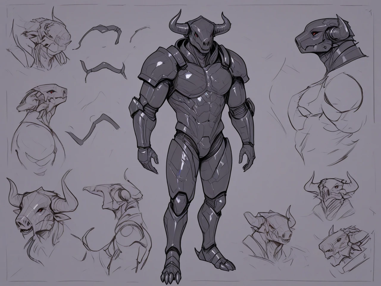 ((masterpiece)),(((best quality))),((character design sheet)), illustration,1man, boy, environment Scene change,  (crotch bulge:1.0), muscular, white skin, masculine, rugged, manly, sharp edges, heroic, white legs, thick legs, devil horns, scribbles and marks, no face, ((mannequin face:1.2)), rough sketches, pose too, white and black color palette, 8k,16k, (simple background, light background: 1.3)