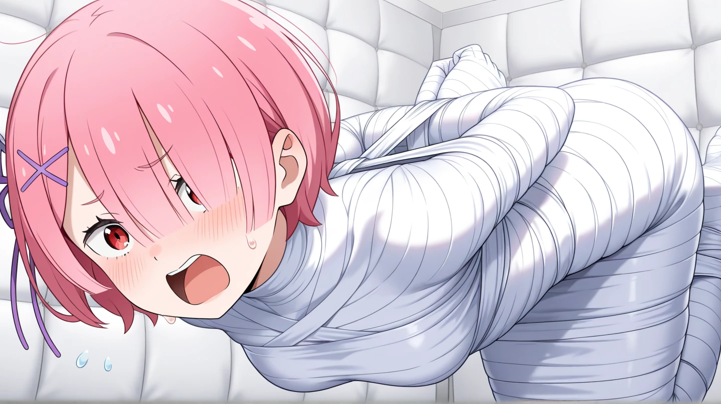 (Highest quality), (masterpiece), highly detailed, On the bed, Ichika is lying on her back with her legs spread apart, wearing a yellow knit vest and white knee-high socks over her white shirt, and her grey pleated mini skirt is flipped up. She is naked from the waist up, climaxing, squirting, and convulsing. With my penis fully inserted into her vagina, I violently inseminated her., A body violently shaken,whole body, Eyes that are evenly shaped, A cool look, Sleeping soundly with your eyes closed, Short Hair, She has a full head of pubic hair, Beautiful Vagina,