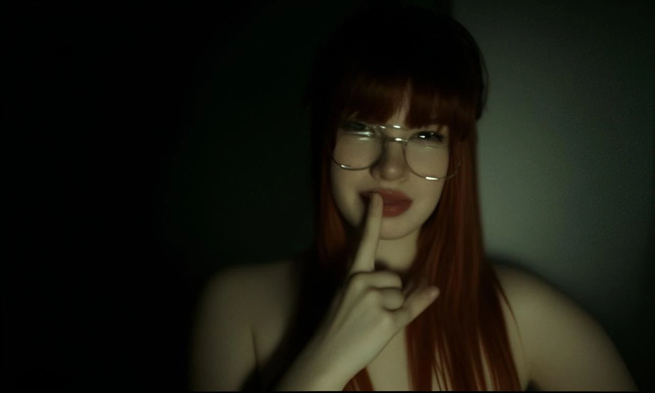 A red-haired female influencer with green eyes, an innocent look and full lips. freckles on her cheeks. medium breasts. A mole on the right breast. rounded buttocks. wears glasses. Sexy. attractive. Full body wide shot from head to toe. in 8k. very detailed, She's standing behind the bars of a prison cell. Looking sad and guilty. She holds the bars with her hands. She looks down. She is totally naked and the bars hide her nipples.