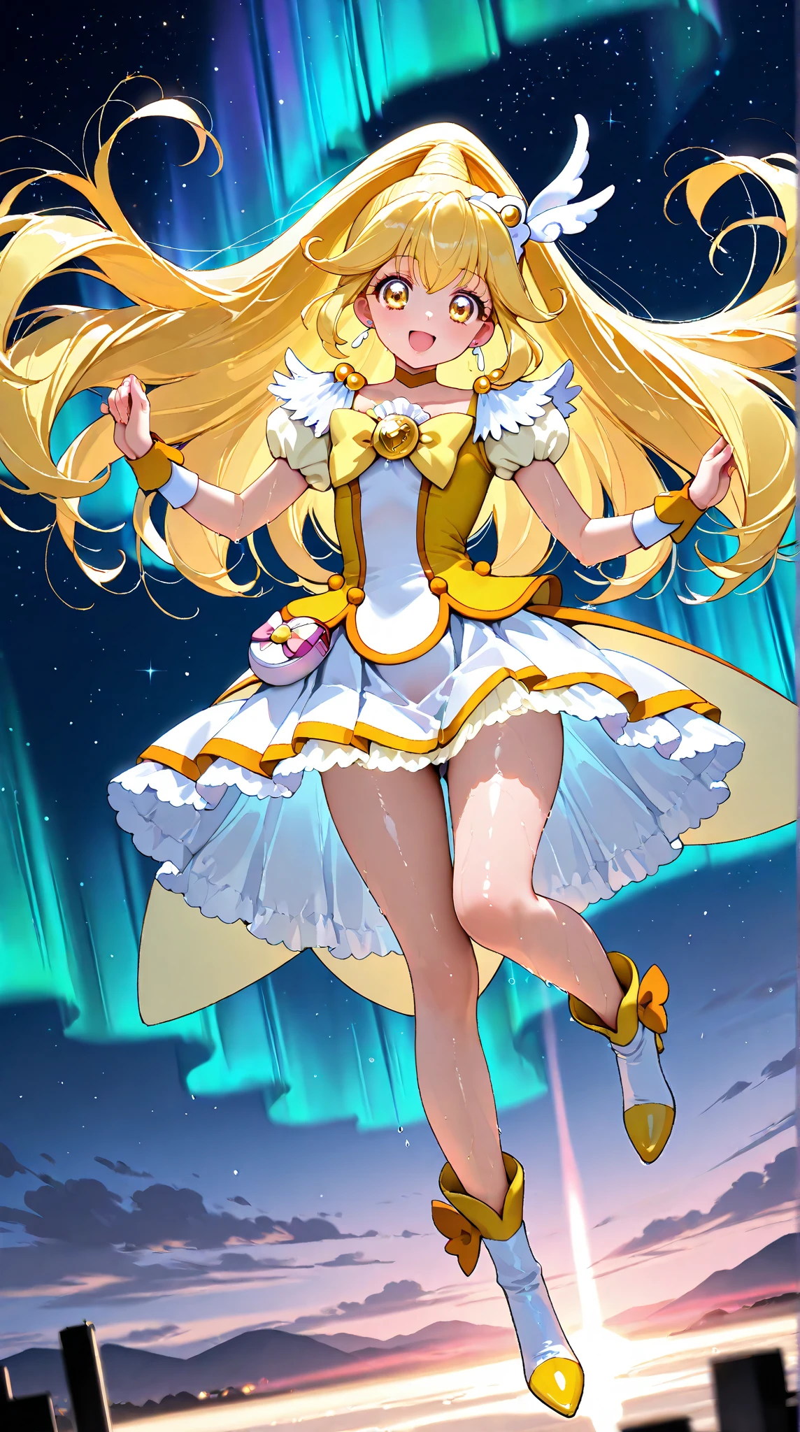anime style; 3d; glitter; pluto planet goddess