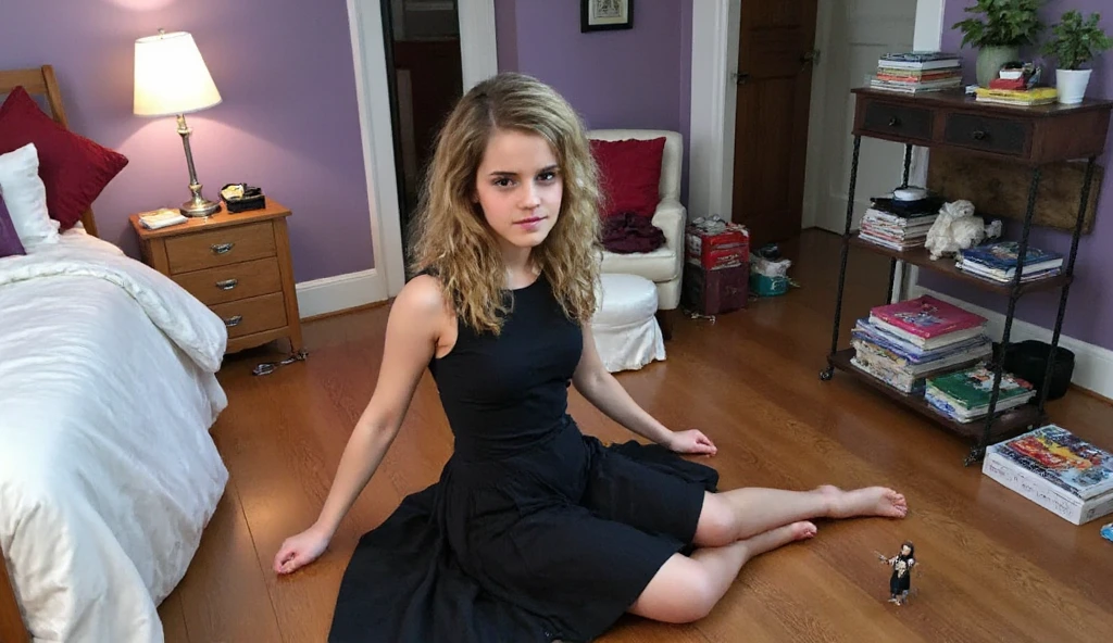 Kiernan Shipka in a short tight dress and smiling