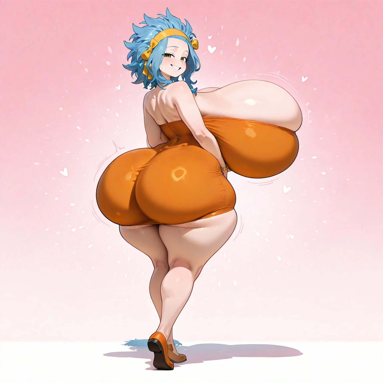 Yamato_(one_piece) , Gigantic breasts, breasts bigger than head, Gigantic areola, veiny breast, thin waist, Gigantic ass, thighs, bare feet, standing,