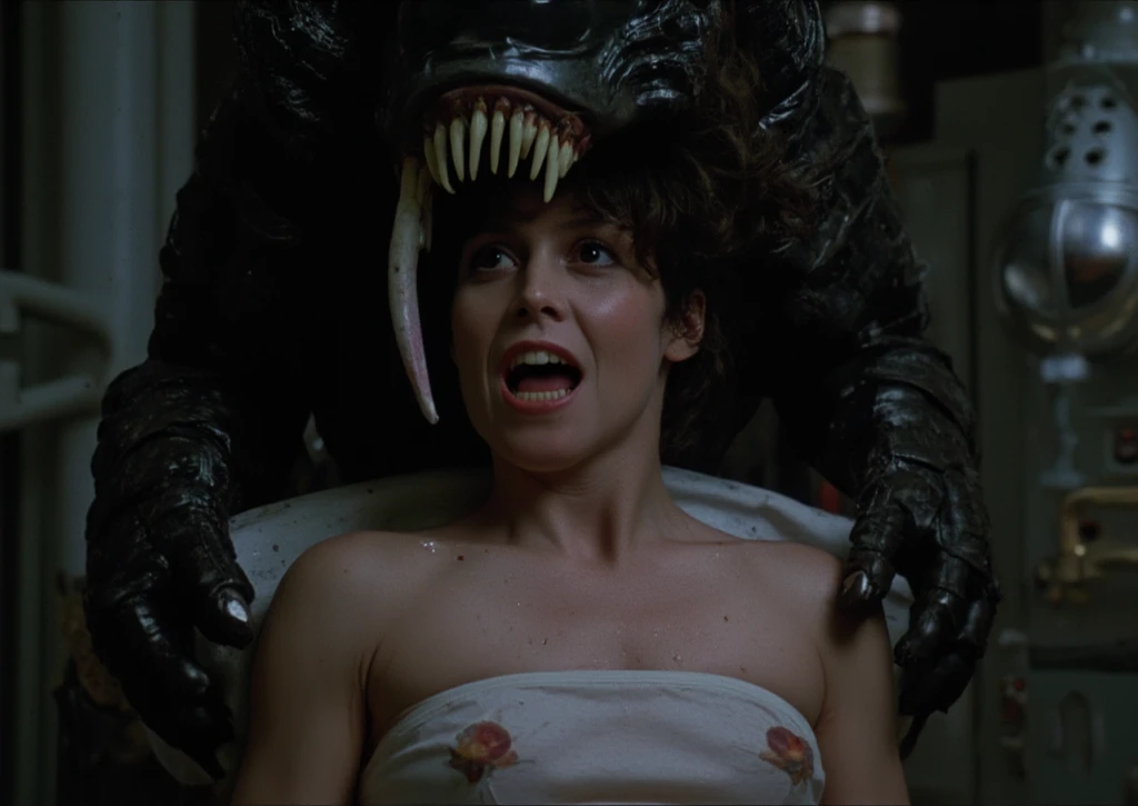 a woman standing next to an alien like creature, human-animal hybrid, masahiro ito, human chimera, humanoid animal, cryptidcore, cgsociety 9, creepy mutant flesh creature, necromorph, centipede, junji ito's uzumaki, snake woman hybrid, lovecraftian creature, quadrupedal, quadruped, twoddle