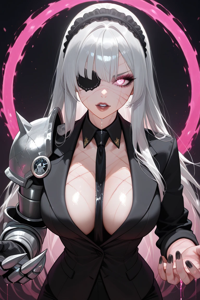 Big breasts, vaggie, (((an x in the eye))) ((gray skin))
