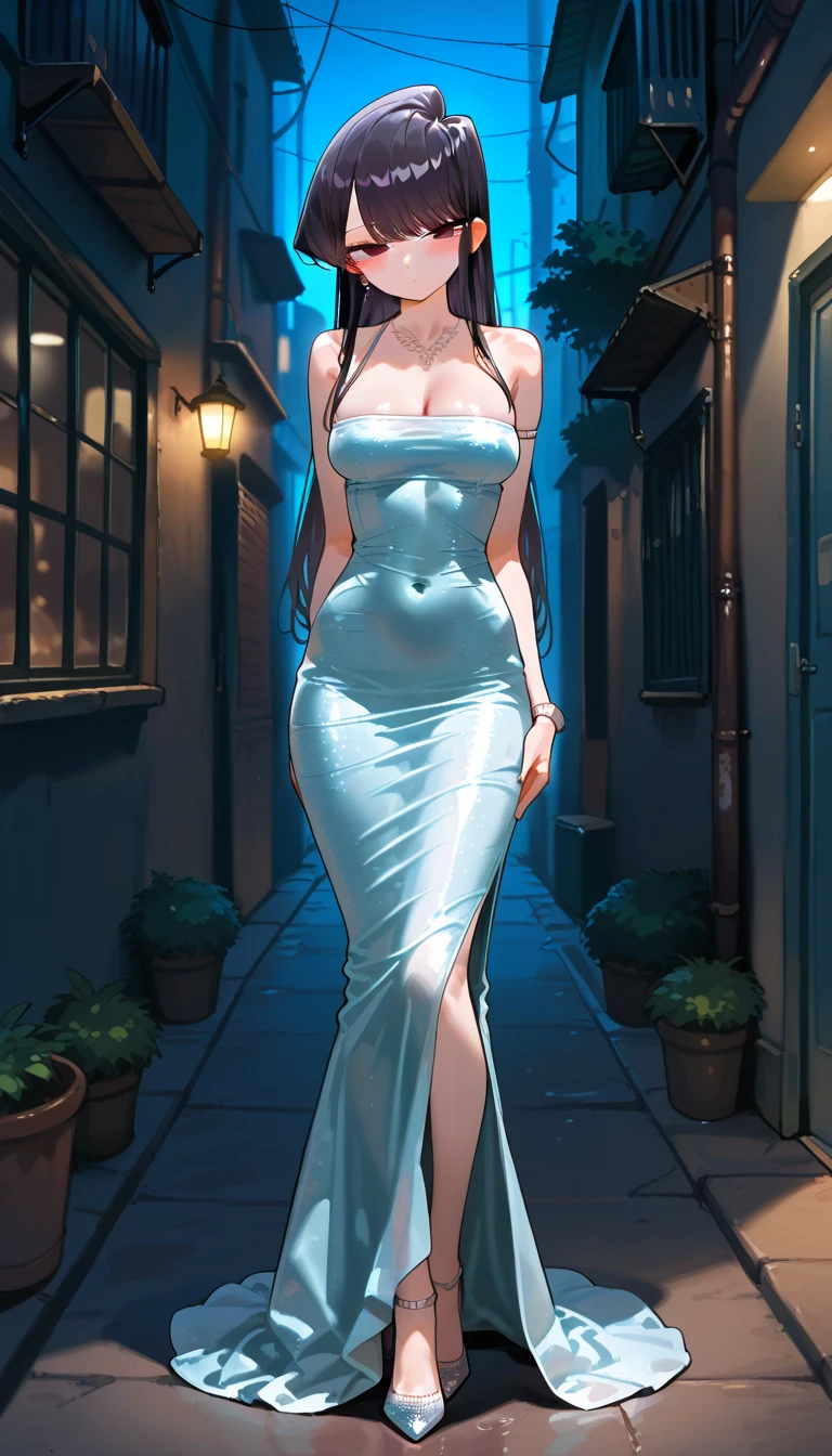 Goddess ((goddess-like Woman)), elegant silhouette, masterpiece, best quality, sweet Face, long hair, (masterpiece:1,2, best Quality), (real picture, intricate details), (1 lady, solo, big tits), colorful silver hair, big blue eyes, long hair, bracelet, hoop earrings, jewelry, beautiful Face, beautiful eyes, looking at the viewer, sweet irresistible smile, elegant pose, Elegant hands, beautiful hands, perfect fingers, long perfect legs, Background: She is a CEO and is at an IT presentation event lots of people on the road, Business event, business meeting, Presentation of the latest products