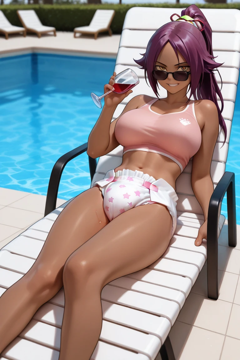 dark skin, blushed
