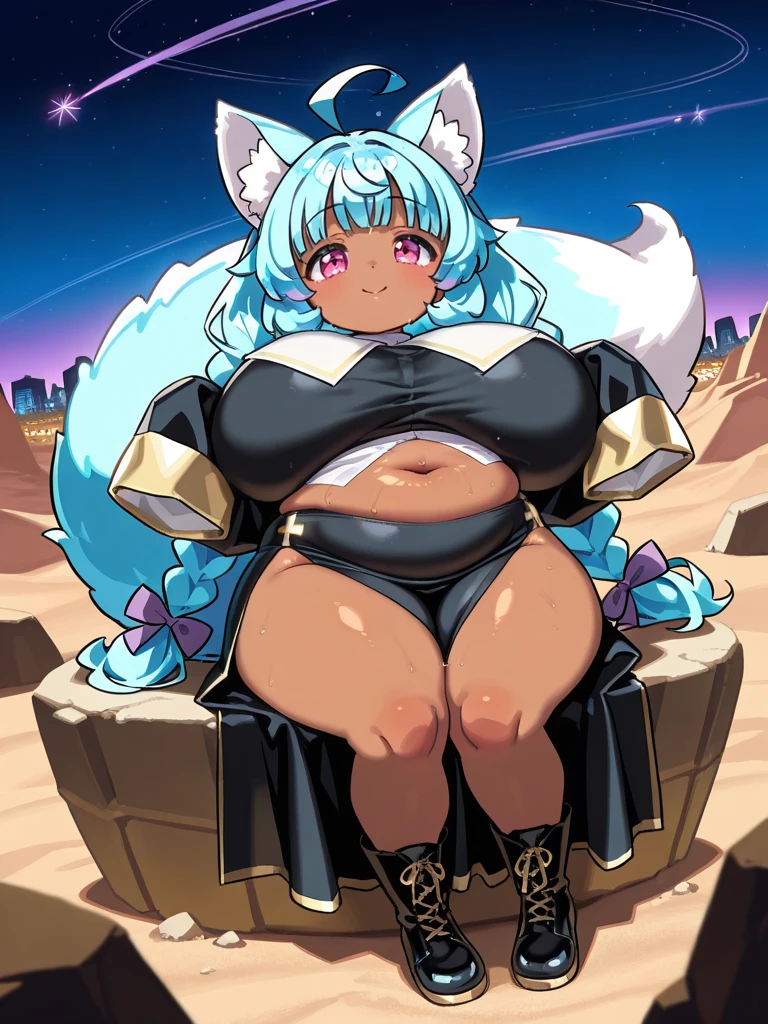 4K, (8K), Highest quality, Anime Style, Emphasize cleavage、Swimwear、Cat porridge、Purple hair color、Swimwear、Spread your legs、Wide-open legs、Knees point outwards、Showing off big breasts、nude、Big breasts beautiful whole body、Plump thighs、Footjob Gradient, Full Body Focus, Randomly colored beautiful eyes、Rainbow、colorful