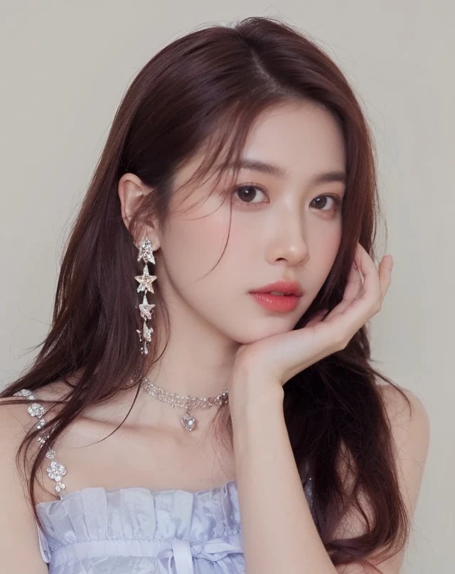Araffed Asian woman with red hair and black dress posing for a photo., Jinyoung Shin, maquillaje popular de Corea del Sur, maquillaje coreano popular, Lee Ji-eun, Lee Ji - Eun, Parque Ji-min, Heonhwa Choe, Hermosa mujer surcoreana, Artista coreano, Sun Yunjoo, hwang se - on, Ruan Jia hermoso!, Jaeyeon Nam