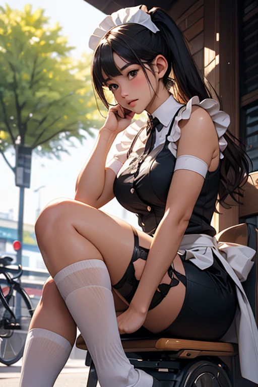 top-quality、Braids、Maids、full bodyesbian、On the rooftop