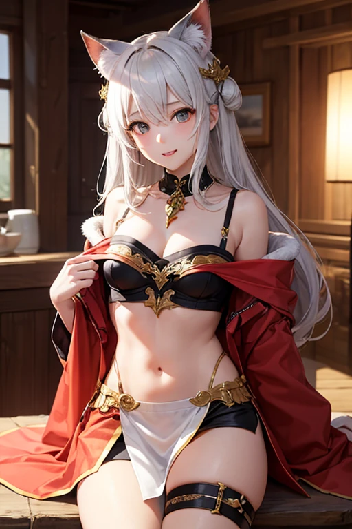 ((Best quality)), ((Masterpiece)), ((Ultra-detailed)), (illustration), (Detailed light), (An extremely delicate and beautiful), Dramatic perspective,A charming young girl,sorceress woman,(Lucifer uniform),Cute face,(Sexy figure)