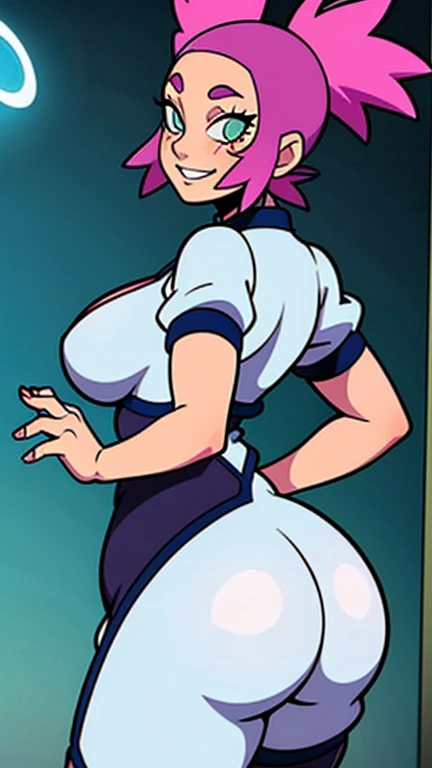 Code geass, Kallen kozuki, 1girl, (((bimbo))), blue eyes, puffy lips, painted lips, thick lips, wide hips, thick thighs, big breast, huge ass, revealing cleavage, erotic, Smile face, bubble butt, cameltoe, hanging breasts, in the gym, lifting weights, pink yoga pants, pink top, huge breasts, sweat, holding breasts, cum inside, xray, pussy focus, camera pointed at pussy, juices from groin, strings of pussy juice between thighs, squatting, from behind, legs spread, covered anus, anus under bottoms