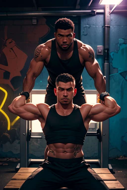 32k , masterpiece, best quality, detailed face, natural eyes, 1man,, muscled yet thin and mature MAN (((stephen amell))) ,handsome hunk , thin waist,  stephen amell as an athlete  wearing a red shorts with bulge , sweating,, in a gym, doing salmon ladder ,hanging to a horizontal iron rod ,feet  in the air , view from down up, total view