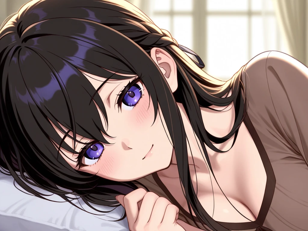 (8k, Ultra-high resolution, The best masterpiece, best quality:1.2), Very detailed, Complete Solution, (actual, actual photo: 1.37), portrait, HD RAW photos, career arrest, High quality and beautiful, 超高清 8k 影像照片, confess, Professional photography, Very detailed的美麗女孩, Super delicate face shape, Contoured eyes, (Very detailed eyes), Precisely shaped nose, expressive lips, Delicate skin, (HD Skin:1.2), Neatly contoured fingers, Every feature is carefully displayed, (20:1.2), Twenty generations, cute girl, young beautiful mother, solo, Ai Hoshino, Hoshino Ai, Permanent, Photography studio, Vibrant look, (Comfortable casual loungewear), Dynamic dark purple long hair, shiny purple eyes, (Star-shaped pupil:1.5), one hand raised, Sensual, A face that exudes maternal love, perfect anatomy, Detailed background, HD Background, Volumetric lighting, actual, stunning details, 8k Ultra HD, high quality, CG unity, C4D Rendering, 3D Rendering, Octane Rendering,
