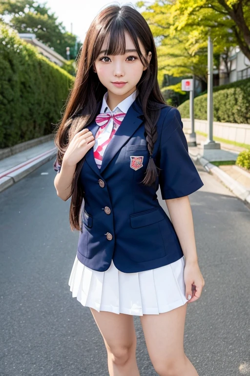 、middle Schoorm、School、Looks embarrassed、NSFW、short skirt、Erotic、More than one person