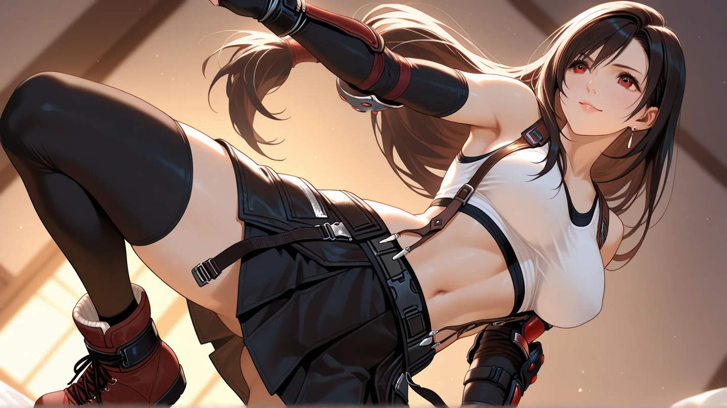 A woman with a penis growing out of her crotch A lot of semen Tifa Lockhart