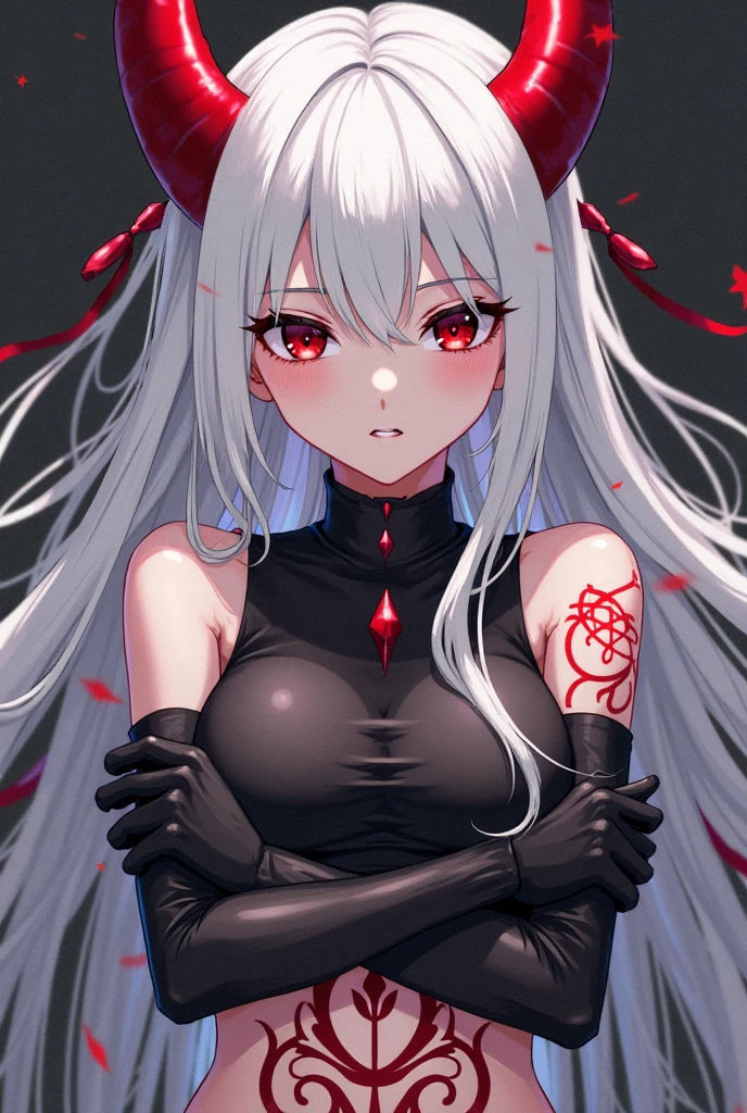 ((masterpiece,best quality)),1 girl,Beautiful and delicate eyes, Detailed face, (whole body:1.2), long white hair, Red eyes,Small breasts, (black background:1.2), bloody particles, shadow face 