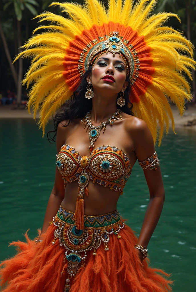 (THE GIRL IS EGYPTIAN WITH DARK SKIN),(YOUR CHOICE CHANGE THE SEXY BIKINI CLOTHING STYLE BE CREATIVE),((portrait of a girl in the ultraviolet backlighting on her:1.24)), ((Glowing 3D objects interact with graphics，Super detailed illustrations)), (1girl: 1.3, 16 years),(((BLACK LONG CURLY HAIR))), ((perfect hands:1.2)), ((perfect female body:1.4)), cute EGYPTIAN WOMAN, CUTE SMILE,(FULL RED LIPS WITH MOUTH SLIGHTLY OPEN) ((super fluorescent colourful and extremely intricately detailed photo of Hyperrealistic art Wonderful, intricate (fluorescent colorful:1.4))), photorealistic Realism 8K Quality, fashion supermodel, (Glamour, paparazzi taking pictures of her), (beautiful slim and sharp face), ((ultra absurd details of realistic , perfectly round BLACK eyes: 1.3 in Ultra absurd quality and resolution)), (Ultra sharp BLACK eyes, clear absurd quality, not blurry), ((fine detailed pupils: 1.4)), pink_makeup:1.2, blue_eyeliner, red_lipstick:1.4,(perfect dark_eyeshadows), (Detailed nose:1.2), Intricate detail face, (perfect composition), ((orange, green, black, red flower clusters: 1.44)), break, ((fluorescent flower clusters printed on skin: 1.33)), ((A model shows off glowing body paint covering her private parts in a vivid BIKINI artistic display)), ((Beautiful girl with long legs and good style:1.2)), ((HUGE firm and full breasts:1.3)),(CLEAVAGE SEPARATED),(BREASTS CAN NOT BE VIEWED BY VIEWER), (dynamic pose:1.25),,(Erotic:1.33), (FULL FRONTAL VIEW LEGS SLIGHTLY SEPARATED), (((cowboy shot:1.3))),