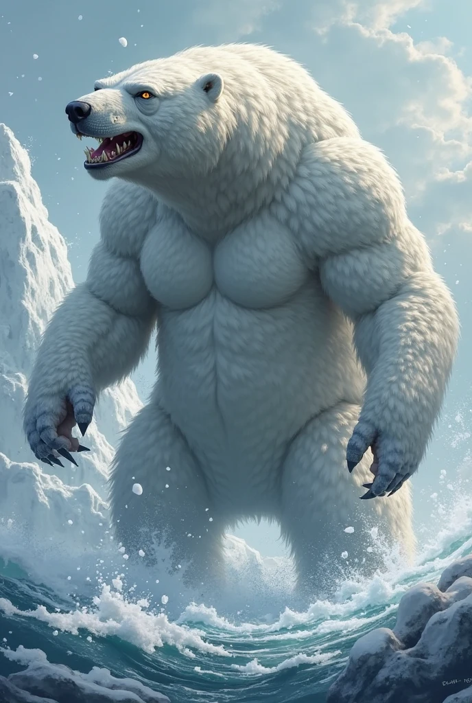 ((Polar Bear)), white teeth, ((standing)), saliva, (((white)) furred body)), ((dominant)), ((intimidating)), dilf, Daddy, father figure, mature male, hunk, pecs, ((crotch focus)), ((Antarctica)), ((very detailed background)), ((very detailed balls)), ((very detailed lighting)), ((very detailed hands)), ((well drawn hands)), ((very detailed crotch)), ((large Penis)), ((very detailed Penis)), ((very detailed fur texture)), ((very detailed)), very high resolution, very high quality, ((pre-cum)), ((very detailed pre-cum)), ((winter fur coat)), ((very detailed clothing)), ((winter scarf)), ((from below))