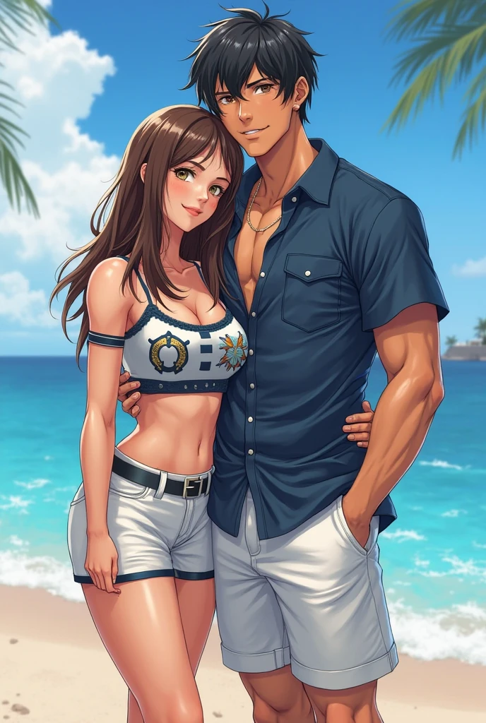 ((Highest quality、、masterpiece:1.3)), Upper Body、Long legs、Sharp focus:1.2, Beautiful woman with perfect figure:1.4、(Smiling:1.2), double eyelid、30-year-old female、Sexy pose、((((Close your mouth、One Woman、under wear,sea,beach,sea side))))、(((((Hands on the side of the body:1.5)))))