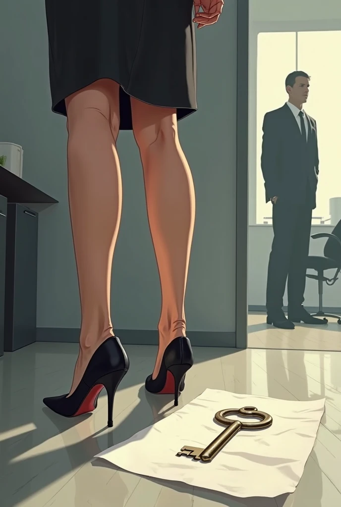 Beautiful Mistress,light brown wavy hairs, wearing cream shirt , wearing cream skirt,wearing black socks,wearing cream d'orsay flats ,mistress shouting on man,man wearing suit, trampling man's face, man's face trampled by mistress foot , mistress puts her foot on man's face,man under mistress foot, man's face trampled by mistress foot, man lying down under mistress, man are handcuffed, surrendering against mistress, mistress victory posing on man, foot on face, femdom,office , night