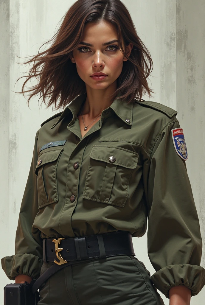 A stunning intricate full color portrait of (sks woman:1) in Istanbul, at the Hagia Sophia, wearing Military jacket and cargo pants, epic character composition, sharp focus, natural lighting, subsurface scattering, f2, 35mm, film grain, , by Guy Bourdin, <lora:locon_mollyparker_v1_from_v1_64_32:1>