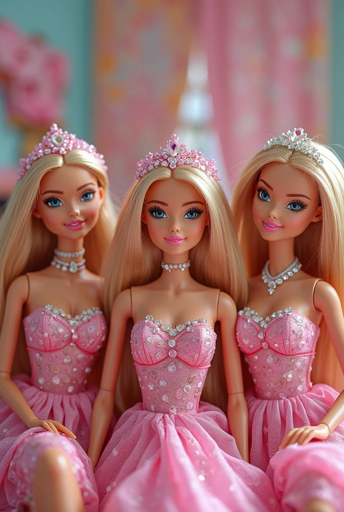 create an image of barbie dolls with the name written Barbie
