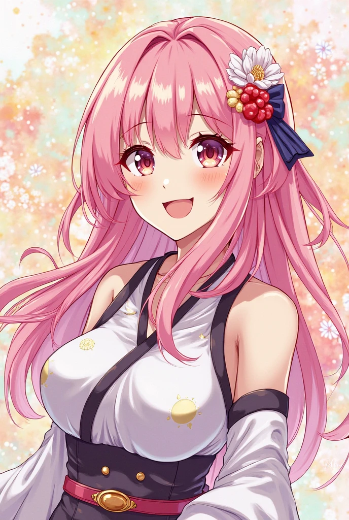 Super Sonico in a kimono, half-naked