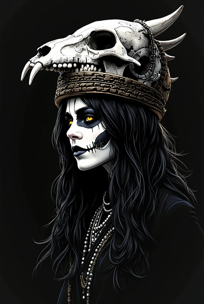 Caveira, music, metal(escrito METALHEAD LIVE em baixo) alta qualidade, 8k