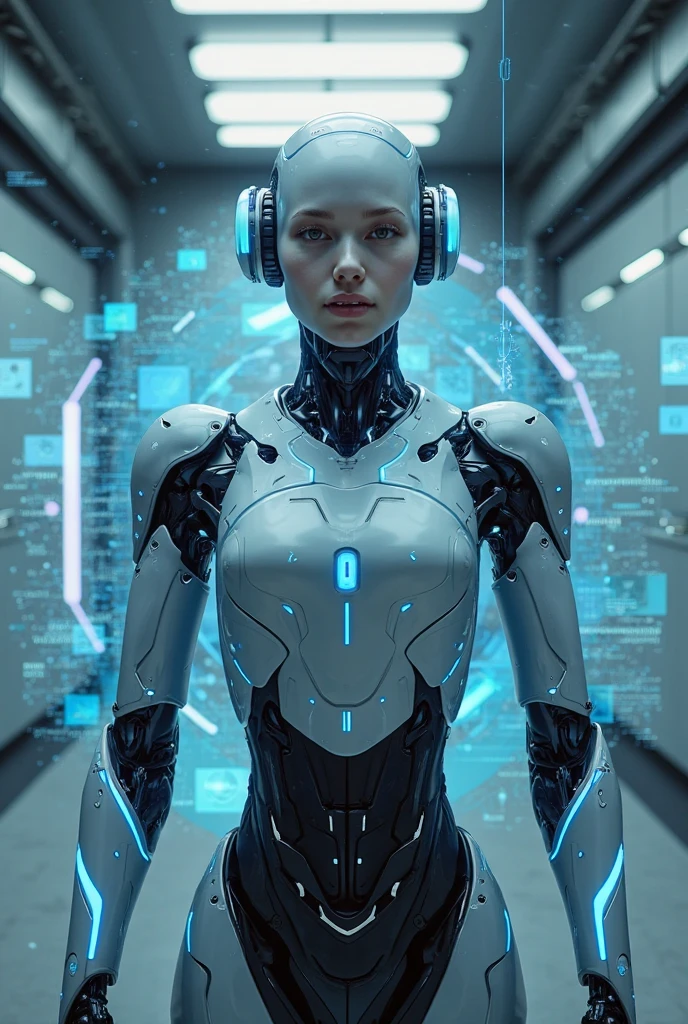 An artificial intelligence Pilot robot, in a Plane, and the robot is wearing a pilot's uniform, Pilot hat, photo-realistic, octane render, unreal engine, ultra-realistic