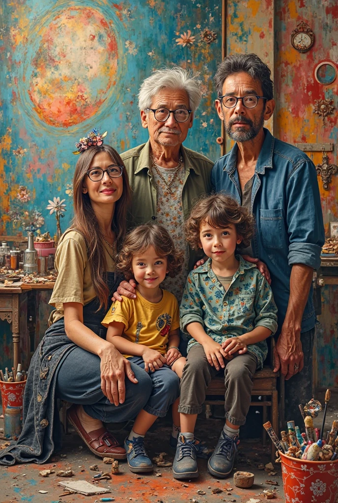 Family having dinner