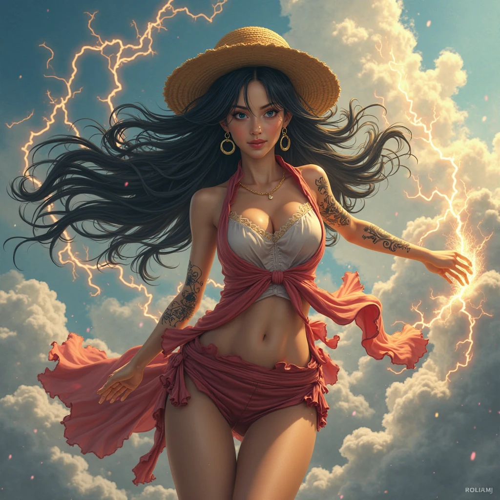 Arafed 30 years old woman, Queen of India,walking naked by the sea,holding the moon with hand, naked body view ,very hairy vagina, nice breast,perfect thick body shape,full-body view,tan skin ,long black hair.broken outfit around her waist area,long wavy hair ,full-body image view,totally naked body shape,woman taking a moonlight bath at the beach watching the moon