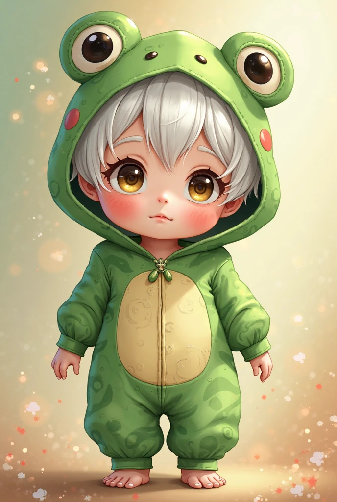 chibbi boy in frog suit in anime style --auto --s2