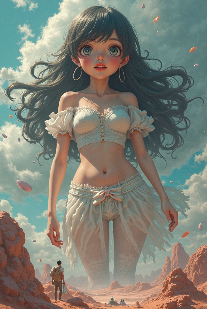 "An ethereal beauty slumbers peacefully on fluffy clouds, paying homage to the iconic artwork of Leonardo da Vinci with her perfect features, beautiful lips, and serene expression."