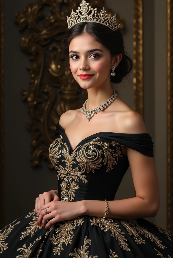 4K, Masterpiece, highres, absurdres, smiling,beautiful dark haired mod_woman, face focus , Haute_Couture,wearing a Haute_Couture designer dress, portrait, perfect mod_body, <lora:mod:0.35>, <lora:Haute_Couture1.11:0.8>