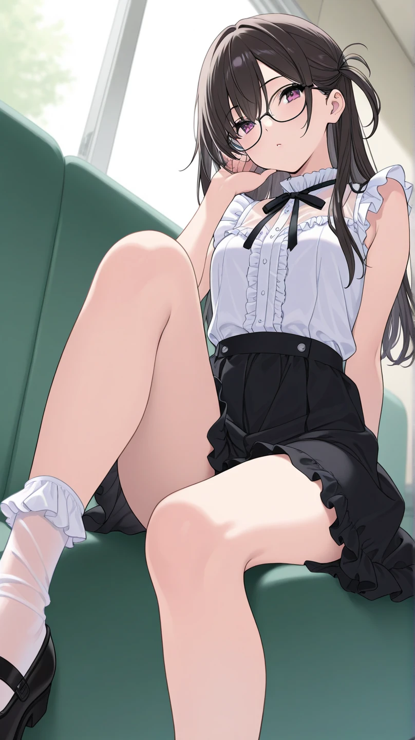 beautiful japanase woman, 30-year-old office worker, sitting on office chair, close eyes, open mouth, (eating a very large marshmawllow held in right hand), black long hair, in the office background, white blouse,
BREAK
blouse with a slightly transparent pastel blue lace bra, (gray skinny pencil-skirt), (black stocking), (small breasts:1.5), (flat chest:1.5), wide hips,
