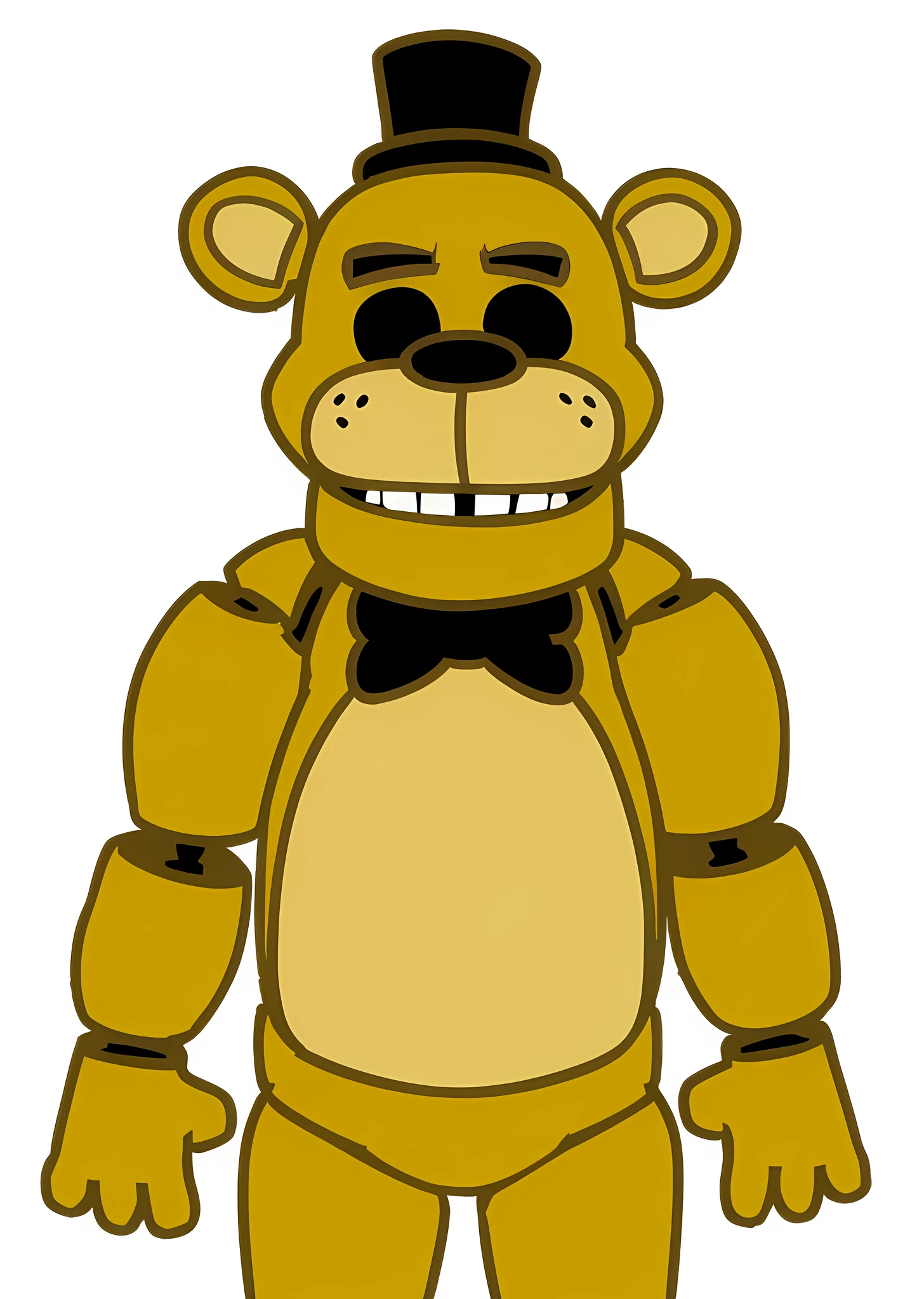 A creepy animatronic golden bear (GOLDEN FREDDY DE FNAF)