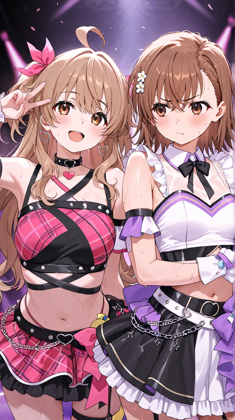 Cute little beautiful girl、(Petite and busty:1.2)、(blush:1.5)、Laugh shyly、Wavy Hair、Dancer、