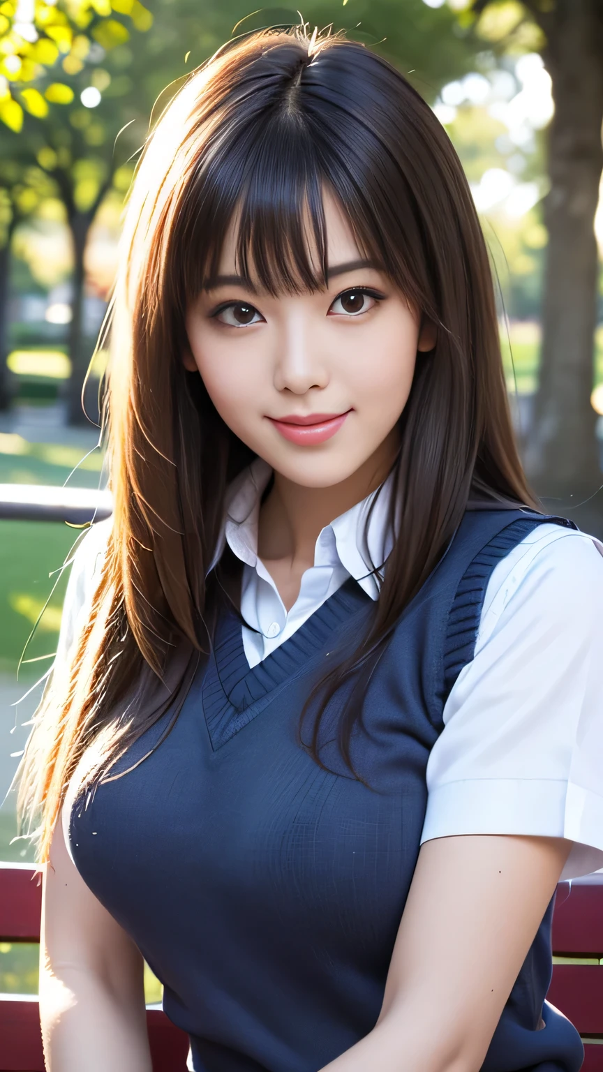 masterpiece,best quality,(Japanese schoolgirl),((Beautiful girl)),cleavage,indoor,(perfect body beauty:1.2),(shy smile),beautiful teeth,