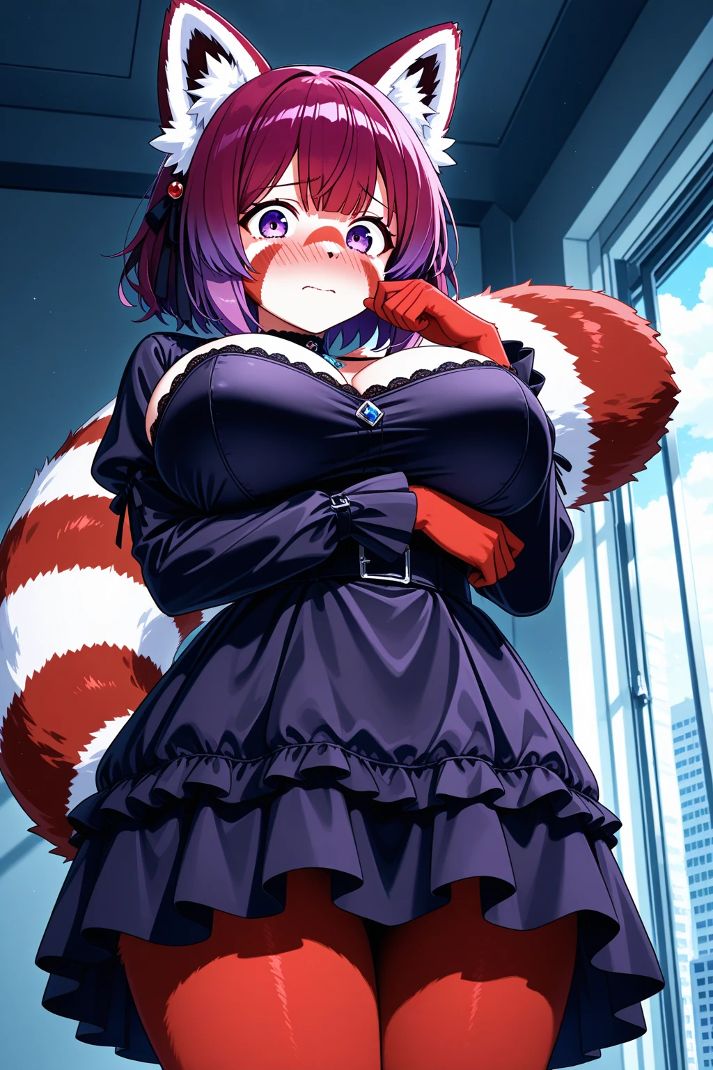 Mascots、Kumamon Cosplay、costume、Camel Toe、Giant tit、Nipple Puffs、Cleavage、Plump、Super big breasts、Super big butt、Mascotsを着る