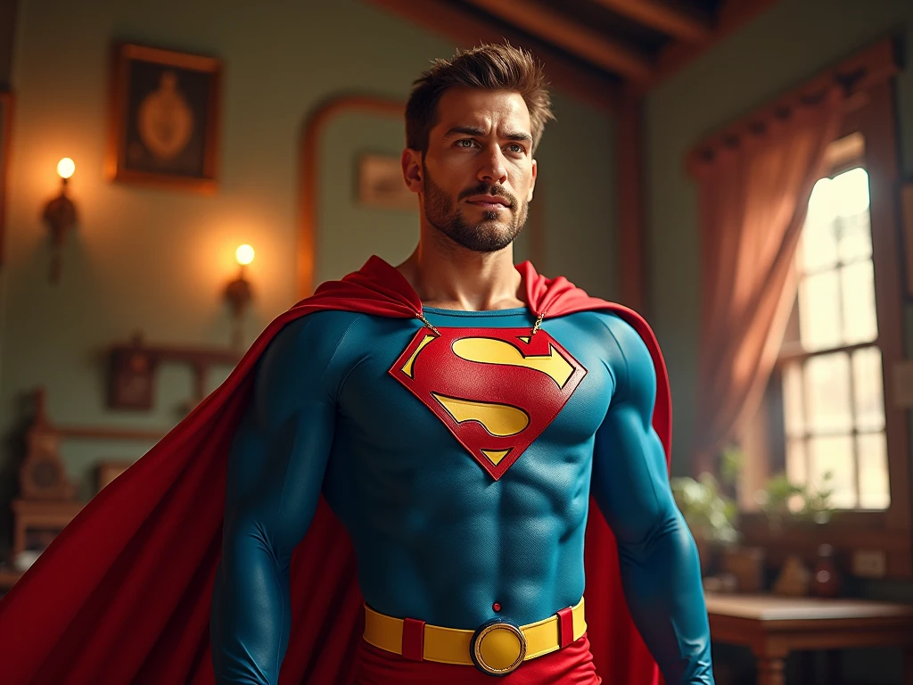 Create a picture looks like Superman