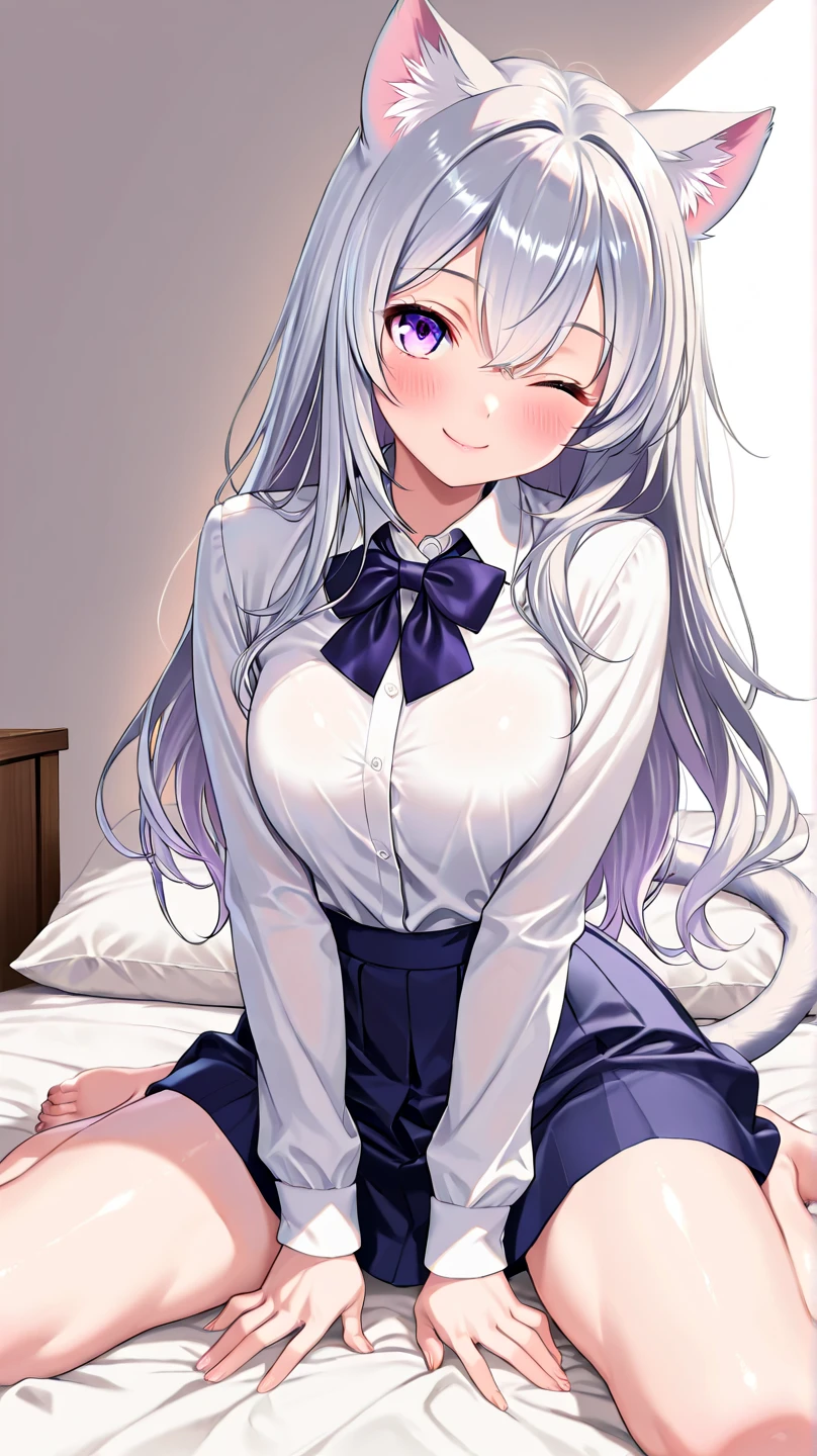 pantyhose,loli,medium breasts,cute,wariza,sailor shirt,skirt