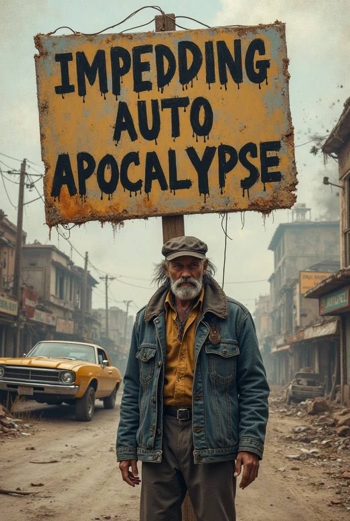 end of the world, epic realistic, (hdr:1.2), (muted colors:1.4),(broken rusty cars:0.6), (car wreckage:0.3) apocalypse, freezing, abandoned, neutral colors, night, screen space refractions, (intricate details), (intricate details, hyperdetailed:1.2), artstation, cinematic shot, vignette, complex background, buildings, snowy