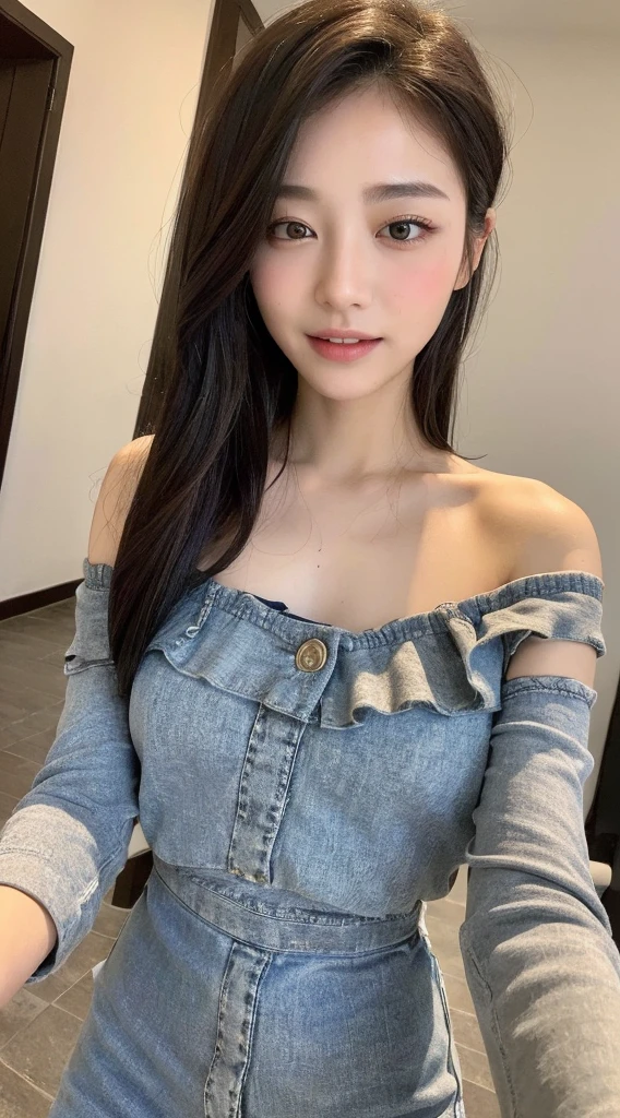 ((Best Quality, 8K, Masterpiece: 1.3)), 1girl, Slim Abs Beauty: 1.3, (Hairstyle Casual, Medium Breasts: 1.2), Dress: 1.1, Super Fine Face, Delicate Eyes, Double Eyelids, Home