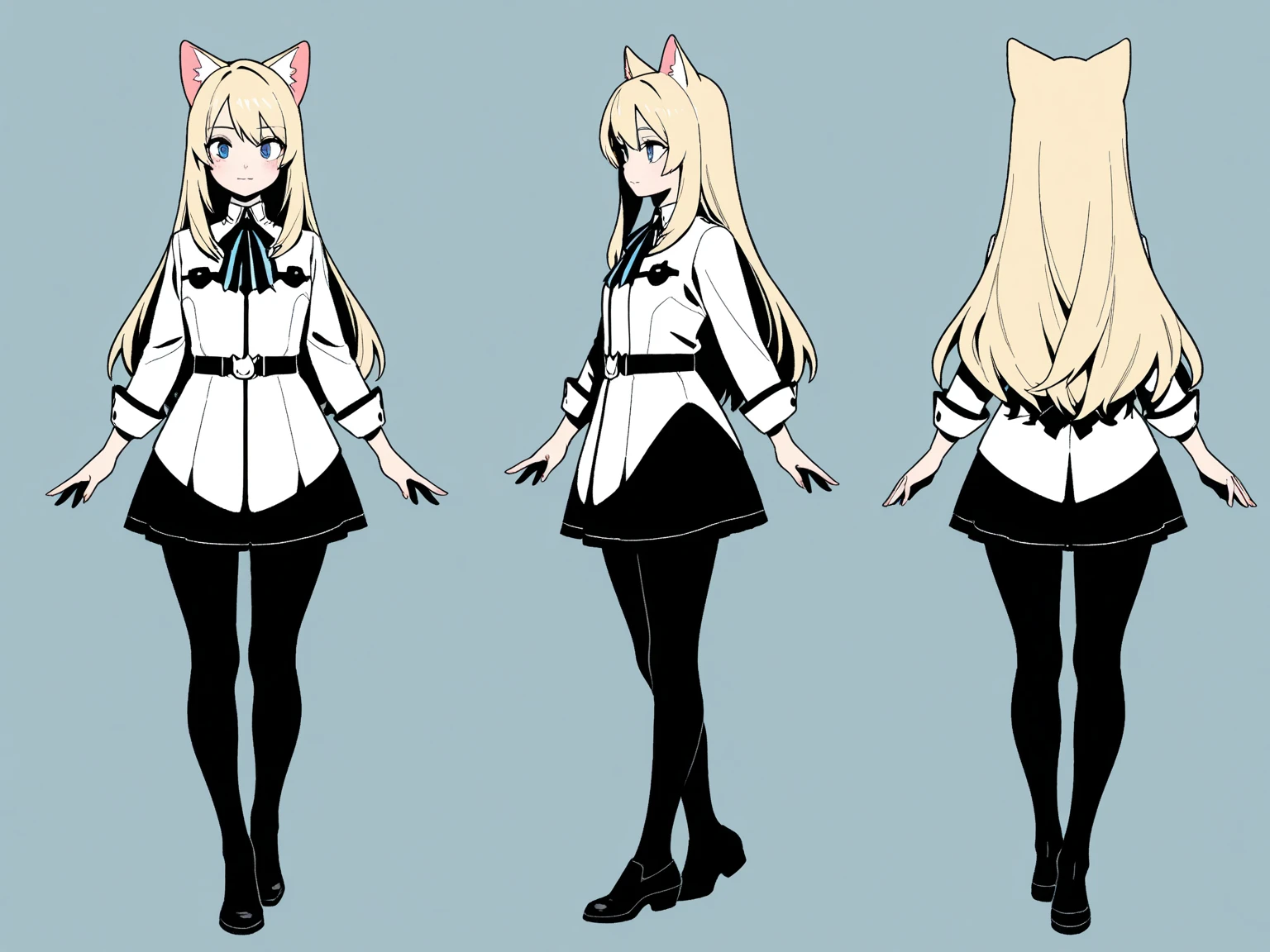 faça um design anime manga reference sheet
