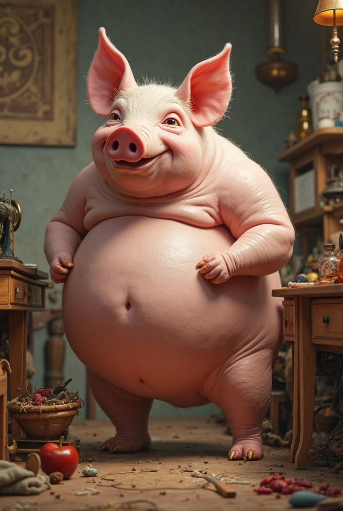 (cute, fat, obese, anthro, male, hippo), nude, full body, penis, smooth, kitchen, highly detailed, intricate details, best quality, masterpiece, bright lighing, ambient lighting, detailxl, zPDXL2