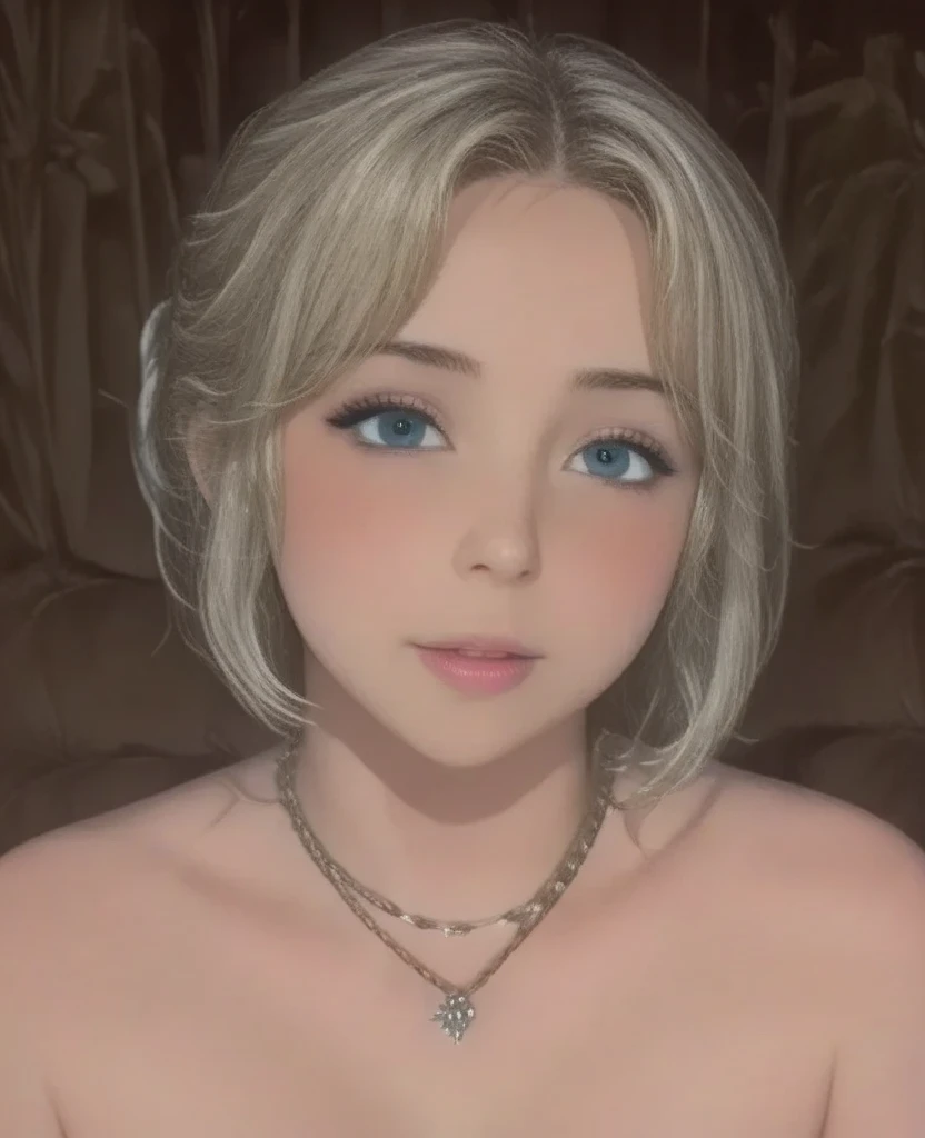 arafed femme pleinement , fille sexy aux yeux marrons, ultra realistic, Meticulously detailed, Portrait de Sophie Mudd, cheveux bruns et grands yeux, selfie d'une jeune femme, Yeux de chambre, violette myers, sans maquillage, maquillage naturel, regarder directement la caméra, visage avec artgram, maquillage subtil, superbe photo de tout le corps à genoux sur le lit, dans la chambre, Medium to large bust