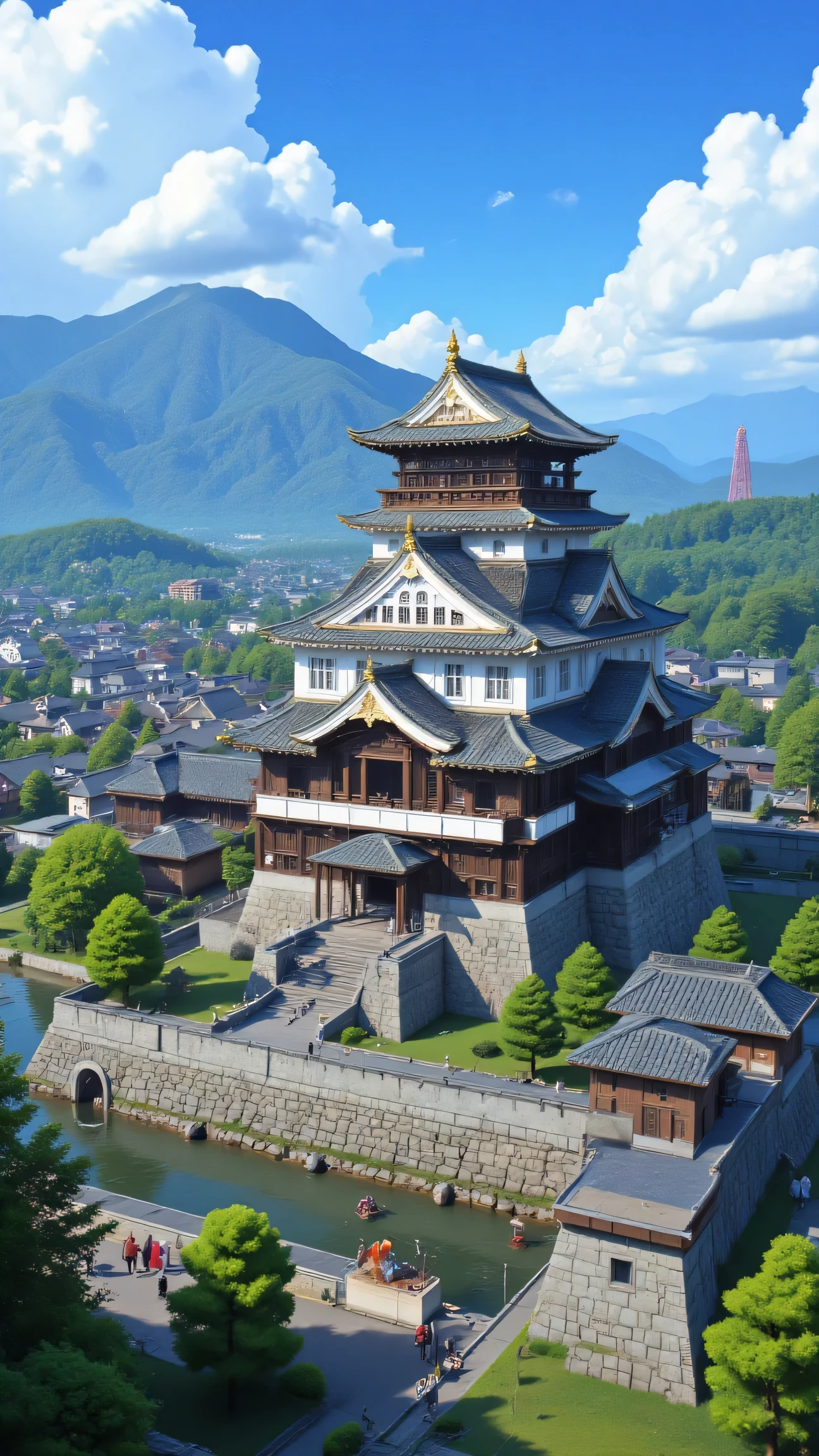 high resolution images、(I want a mountain の上の日本の城)I want a mountain 々Castle Architecture  、pictures of Takeda Castle in Harima、Picturesque Backgrounds、Digital Images 、Ancient castle shining on high resolution background、   Dreamy Castle   、非常に詳細なDigital Images 、High Resolution Digital Paint、Castle Town Scenery。