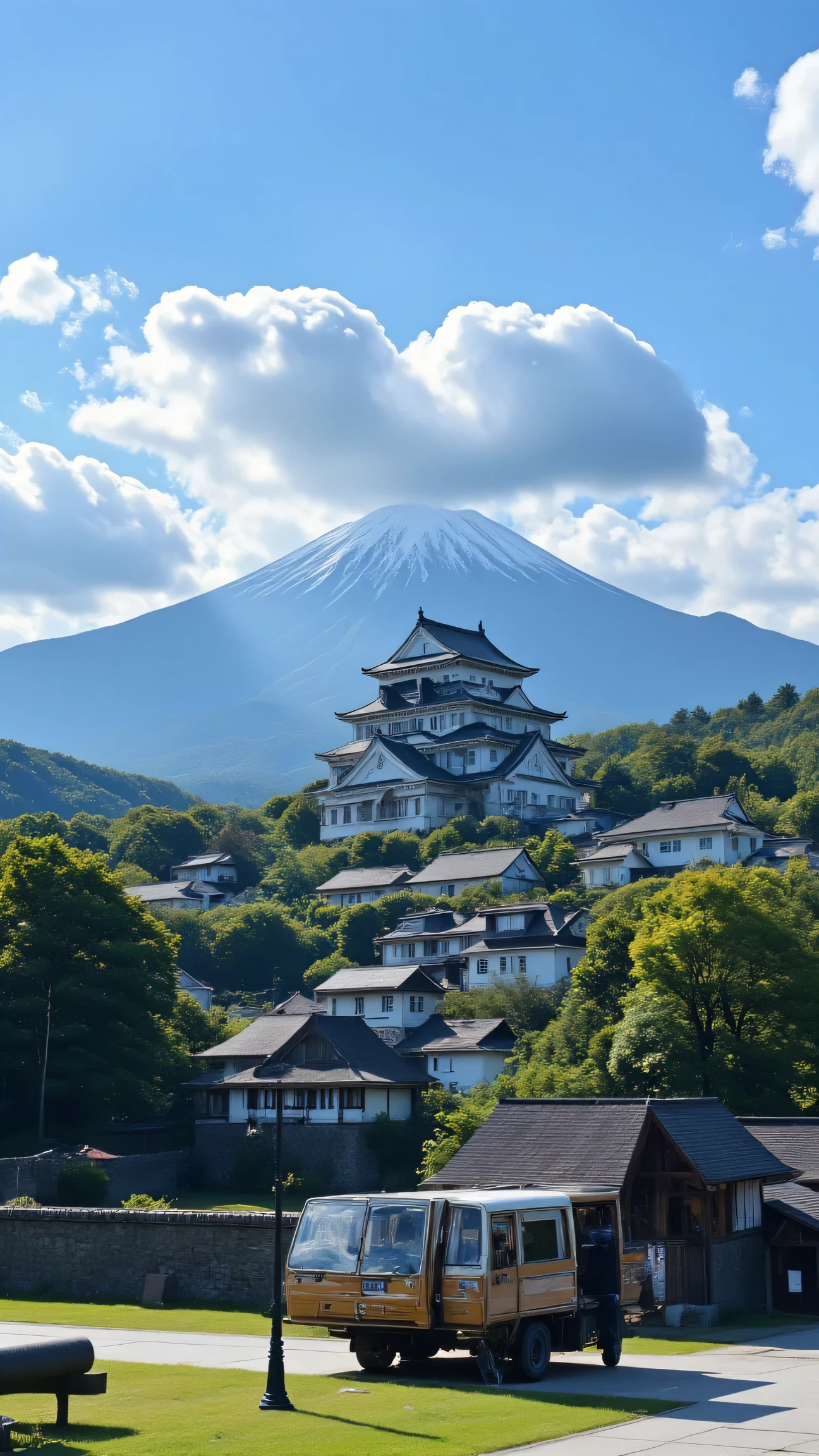 high resolution images、(I want a mountain の上の日本の城)I want a mountain 々Castle Architecture  、pictures of Takeda Castle in Harima、Picturesque Backgrounds、Digital Images 、Ancient castle shining on high resolution background、   Dreamy Castle   、非常に詳細なDigital Images 、High Resolution Digital Paint、Castle Town Scenery。